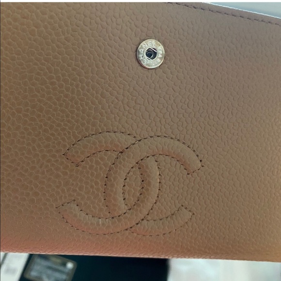 Chanel L-zip CC Leather Pocket Wallet Dark Beige NWT - Picture 13 of 16